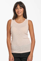 Merino Wool & Bamboo Pointelle Thermal Tank